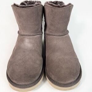 UGG Adria Women’s Stormy Gray Sheepskin Mini Boots #1013306 - Size 9
